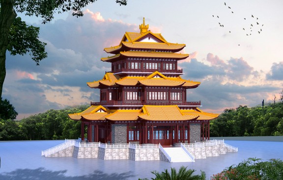 标准寺庙平面图参考与符合佛教仪轨的宁波经典布局方案